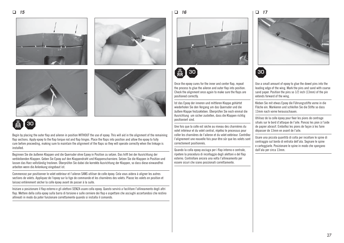 Hangar 9 F4U-1D Corsair 60cc ARF (3 Boxes) User Manual | Page 27 / 96