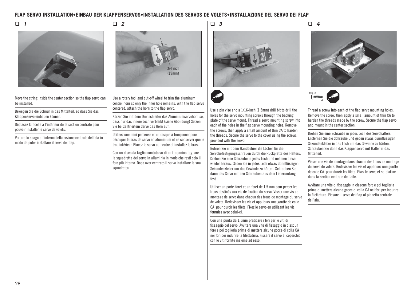 Hangar 9 F4U-1D Corsair 60cc ARF (3 Boxes) User Manual | Page 28 / 96