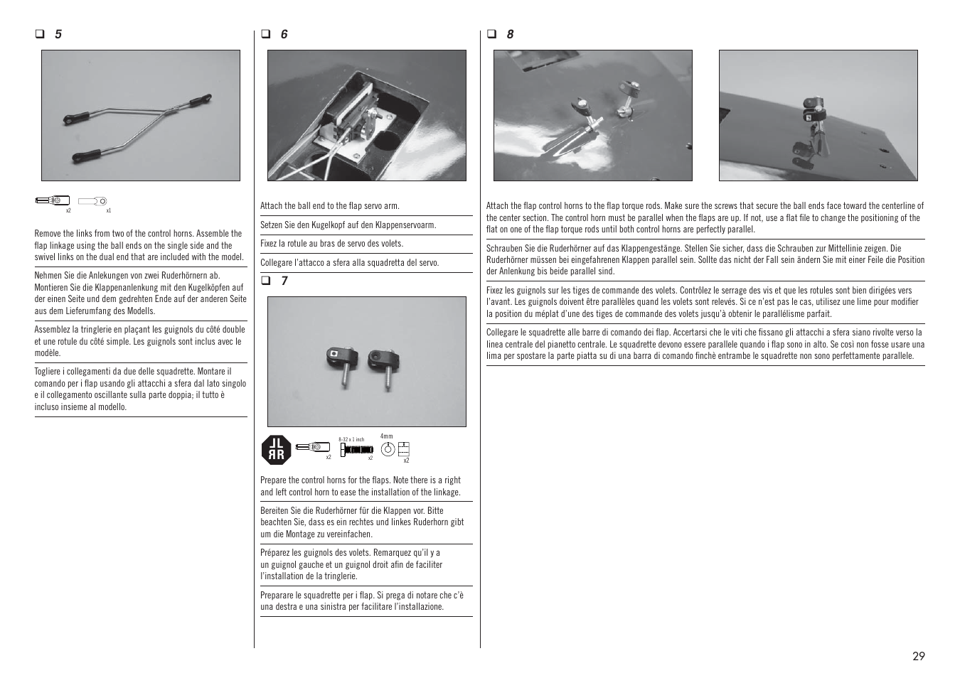 Hangar 9 F4U-1D Corsair 60cc ARF (3 Boxes) User Manual | Page 29 / 96