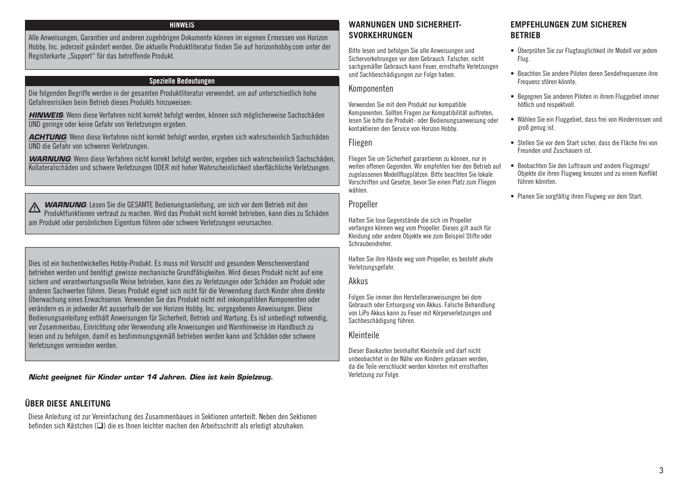 Hangar 9 F4U-1D Corsair 60cc ARF (3 Boxes) User Manual | Page 3 / 96