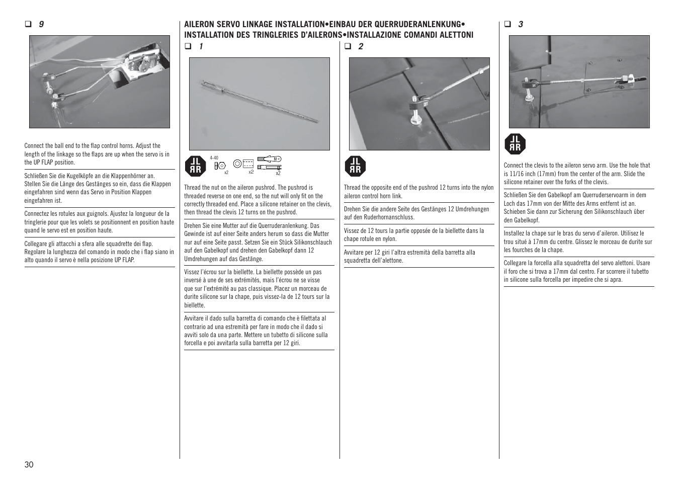 Hangar 9 F4U-1D Corsair 60cc ARF (3 Boxes) User Manual | Page 30 / 96