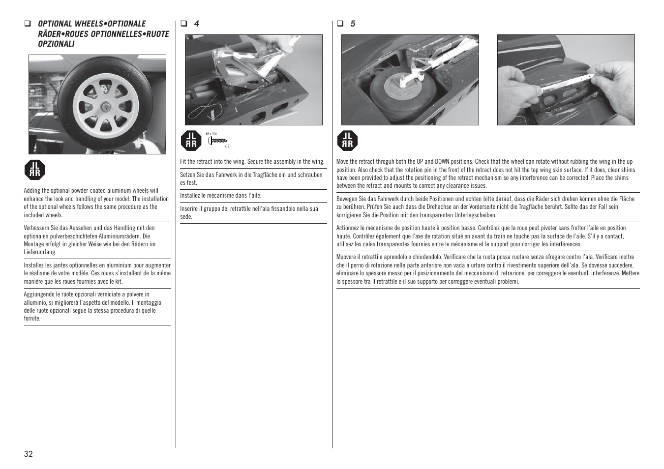 Hangar 9 F4U-1D Corsair 60cc ARF (3 Boxes) User Manual | Page 32 / 96