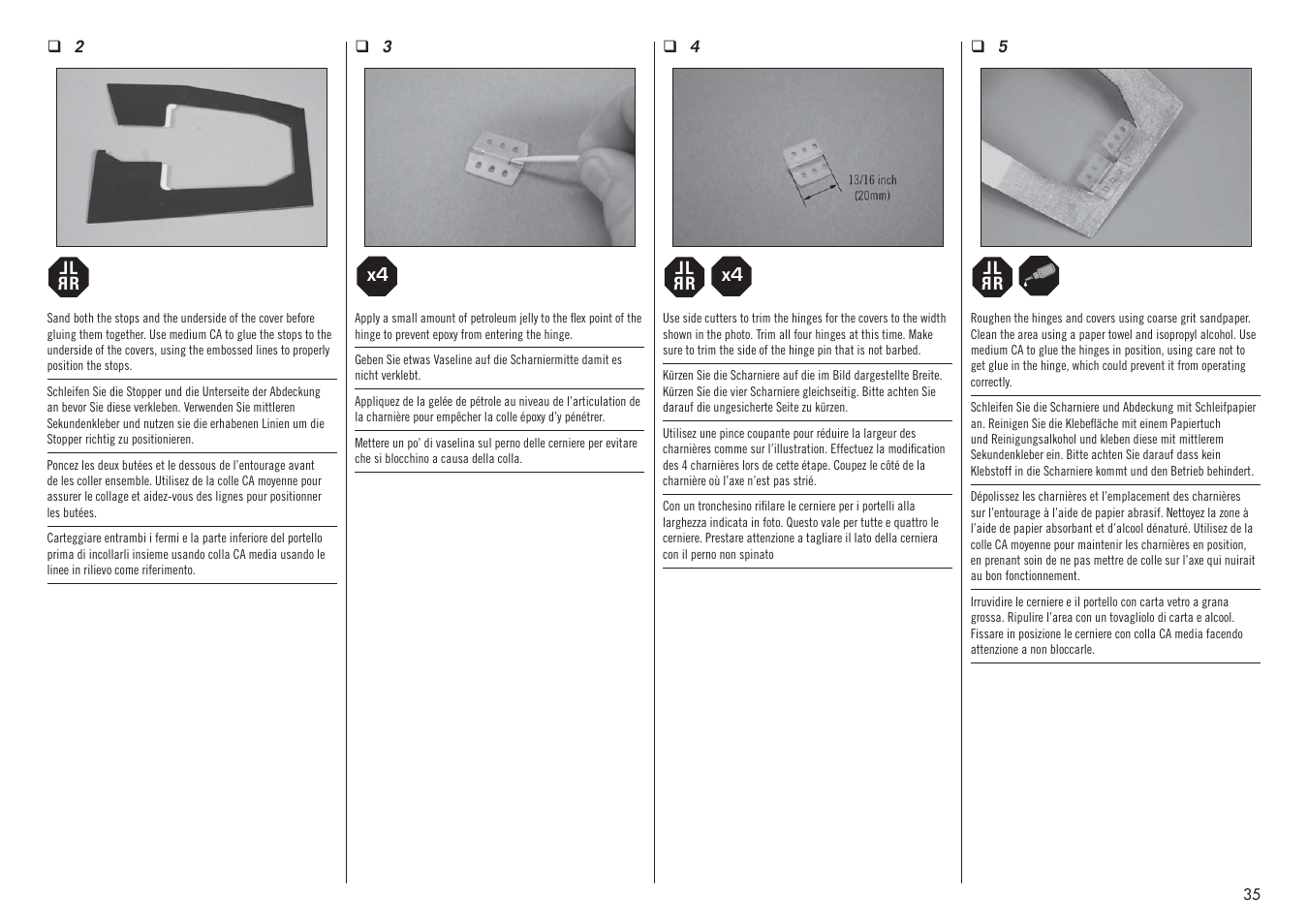 Hangar 9 F4U-1D Corsair 60cc ARF (3 Boxes) User Manual | Page 35 / 96