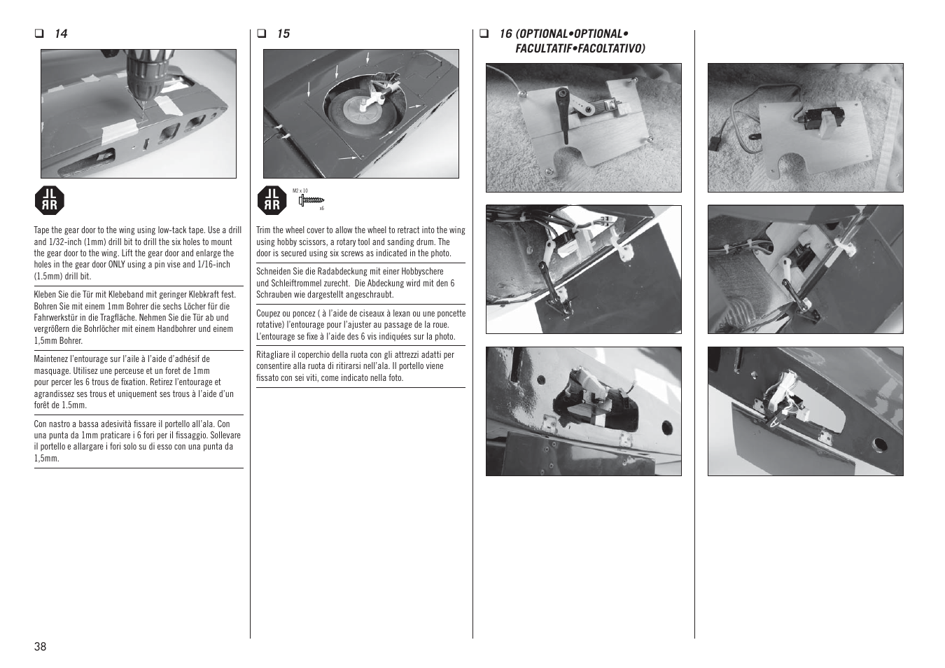 Hangar 9 F4U-1D Corsair 60cc ARF (3 Boxes) User Manual | Page 38 / 96