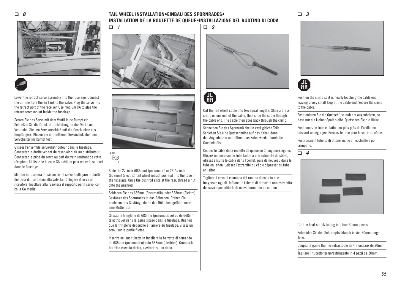 Hangar 9 F4U-1D Corsair 60cc ARF (3 Boxes) User Manual | Page 55 / 96