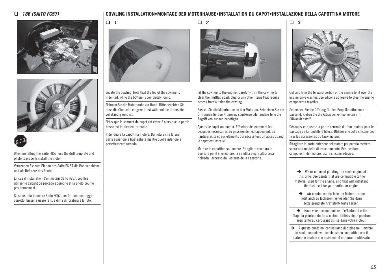 Hangar 9 F4U-1D Corsair 60cc ARF (3 Boxes) User Manual | Page 65 / 96