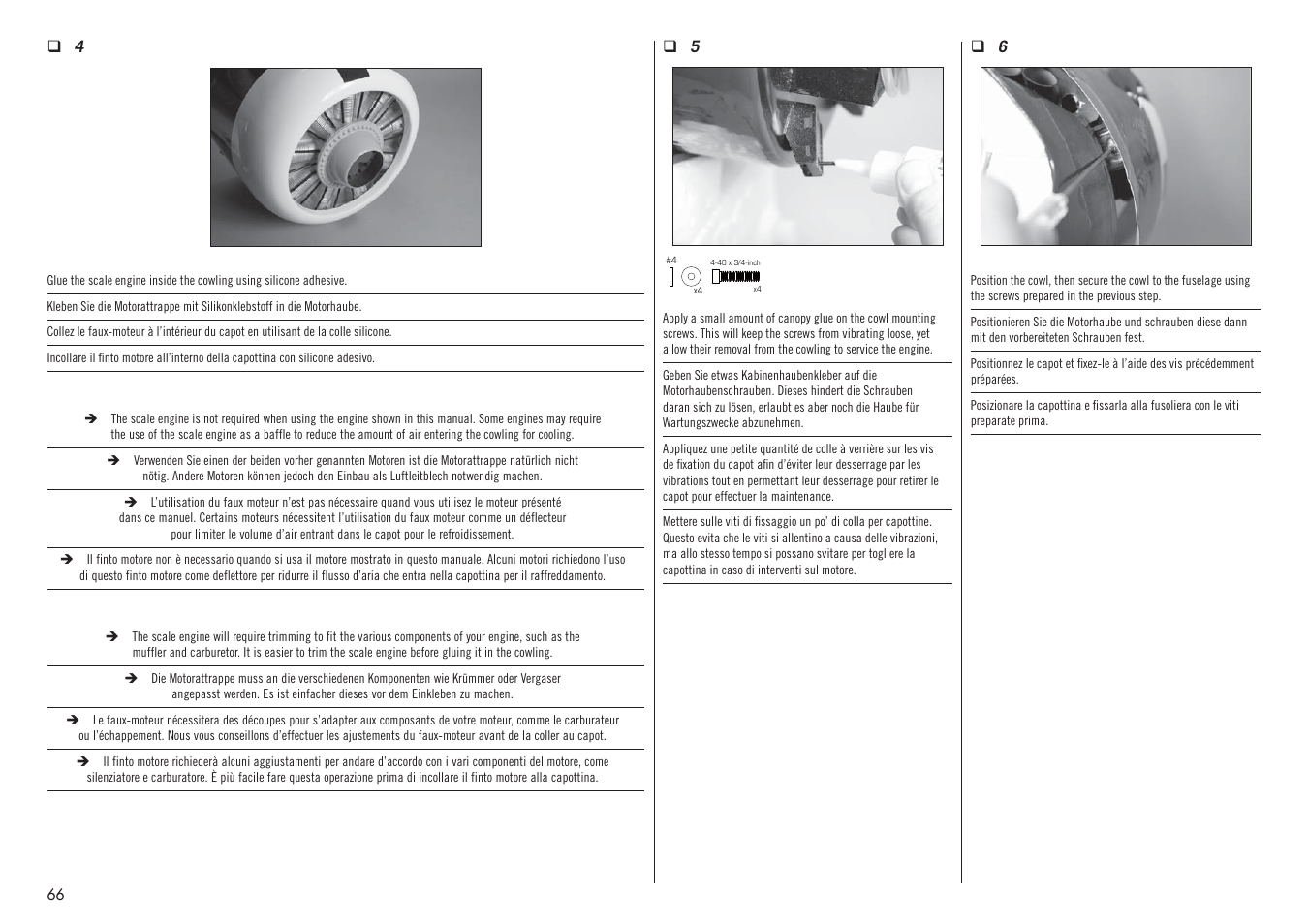 Hangar 9 F4U-1D Corsair 60cc ARF (3 Boxes) User Manual | Page 66 / 96