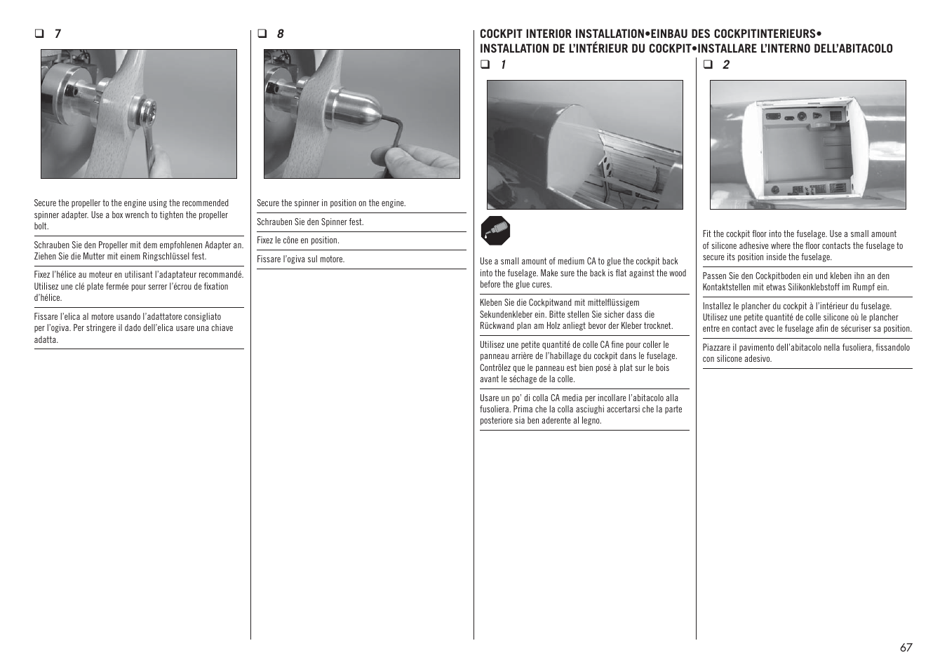 Hangar 9 F4U-1D Corsair 60cc ARF (3 Boxes) User Manual | Page 67 / 96