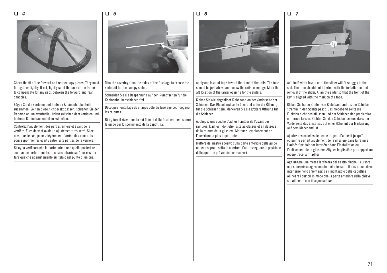 Hangar 9 F4U-1D Corsair 60cc ARF (3 Boxes) User Manual | Page 71 / 96