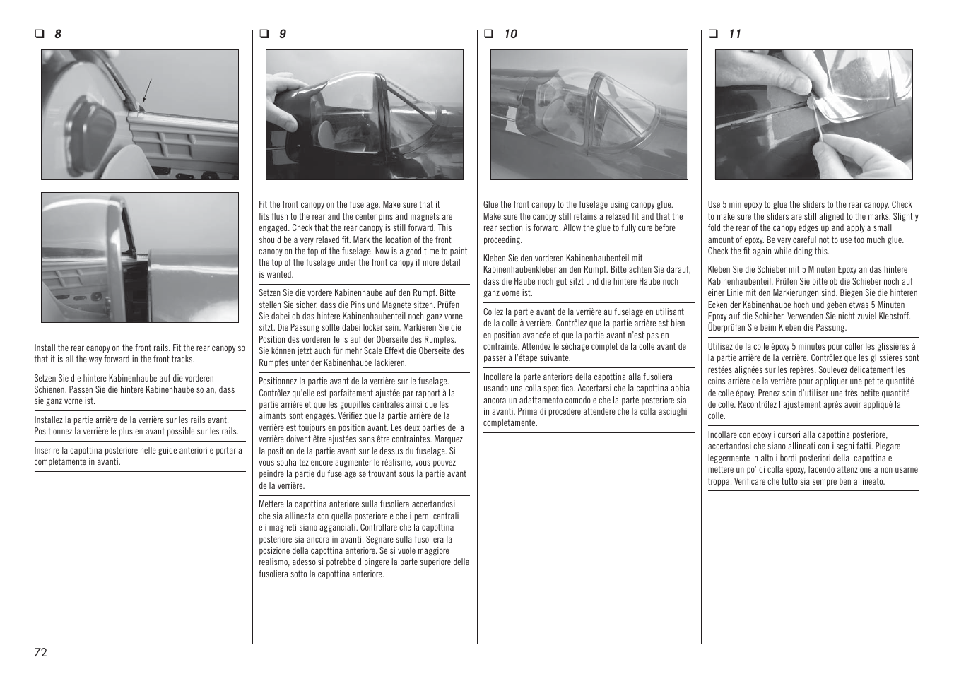Hangar 9 F4U-1D Corsair 60cc ARF (3 Boxes) User Manual | Page 72 / 96