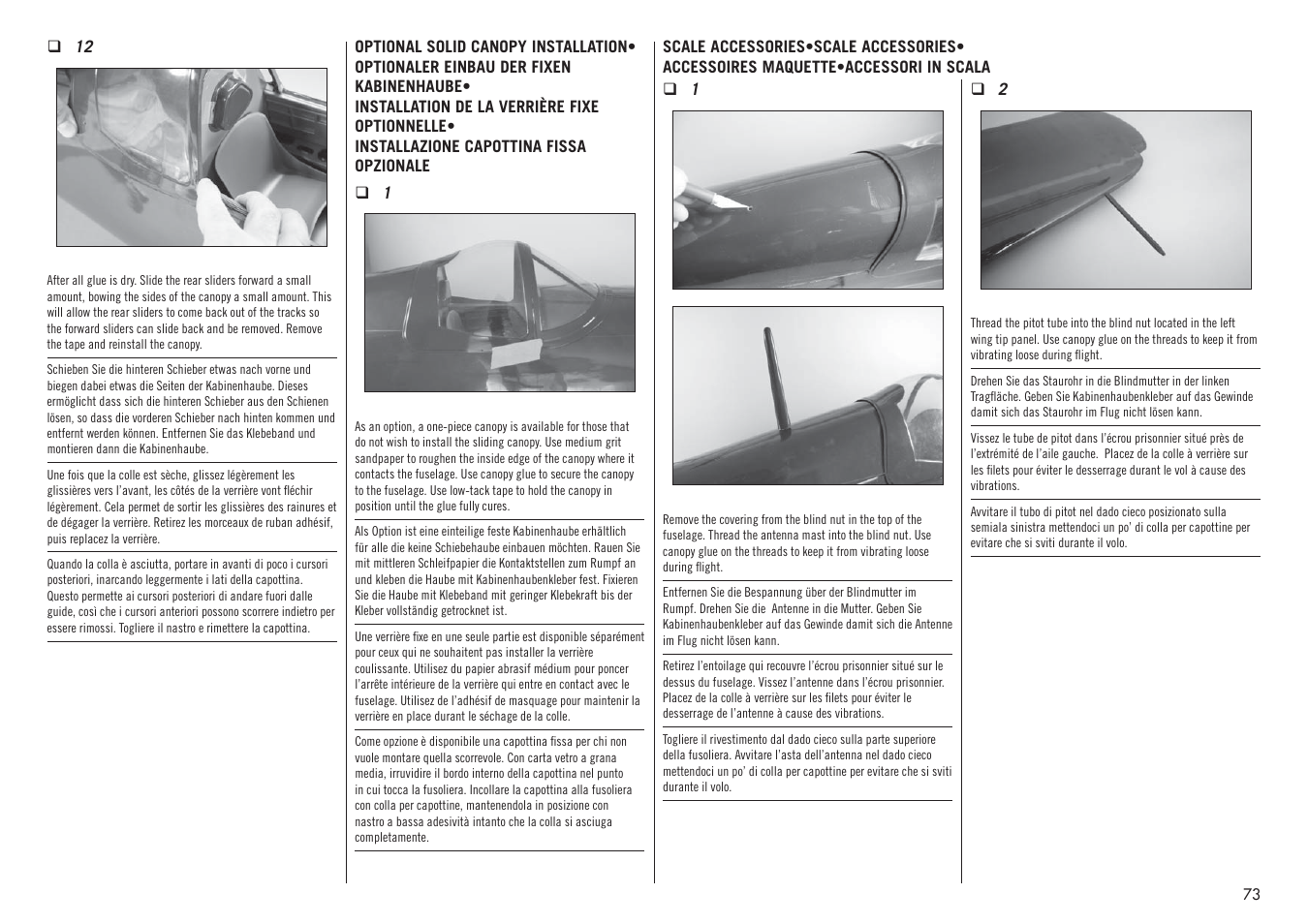 Hangar 9 F4U-1D Corsair 60cc ARF (3 Boxes) User Manual | Page 73 / 96