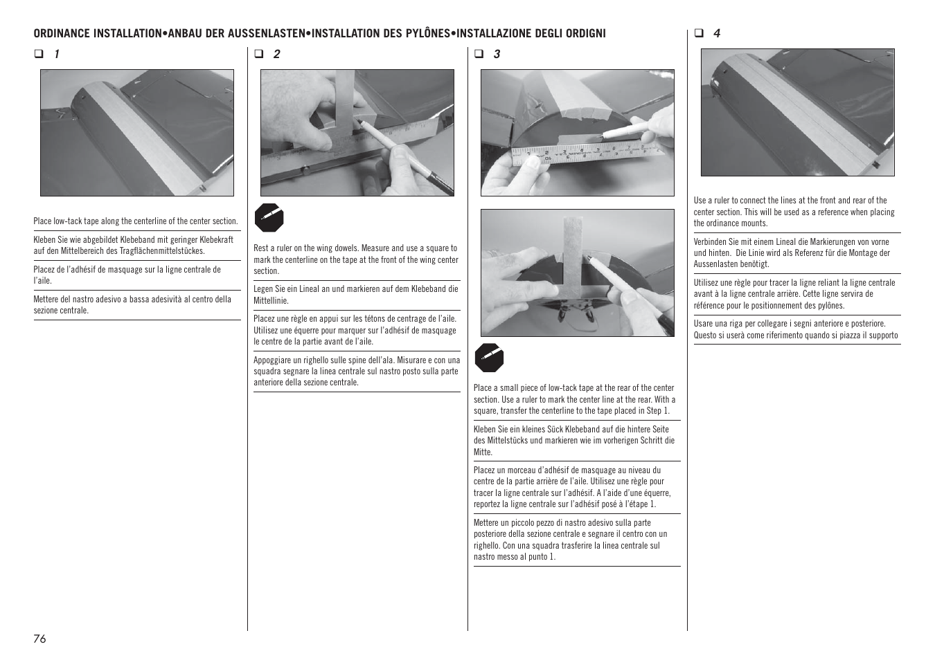 Hangar 9 F4U-1D Corsair 60cc ARF (3 Boxes) User Manual | Page 76 / 96