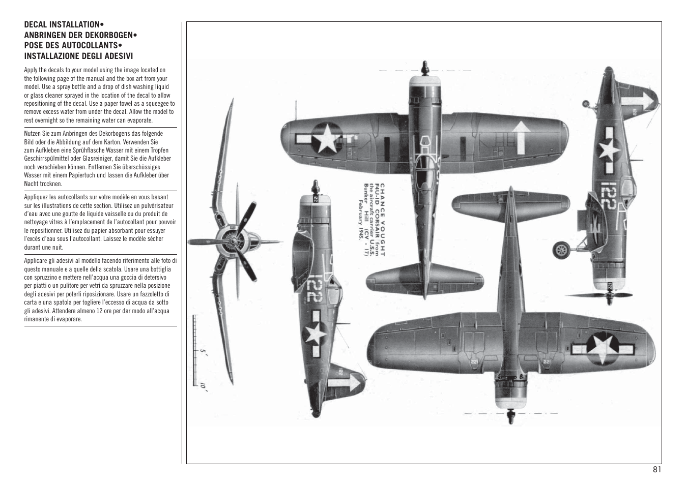 Hangar 9 F4U-1D Corsair 60cc ARF (3 Boxes) User Manual | Page 81 / 96