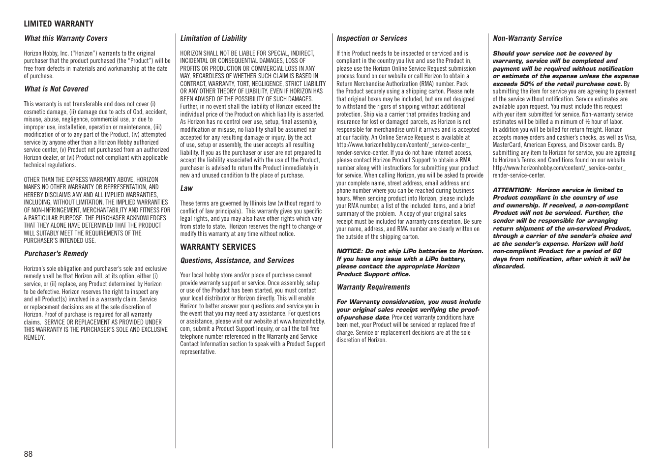Hangar 9 F4U-1D Corsair 60cc ARF (3 Boxes) User Manual | Page 88 / 96