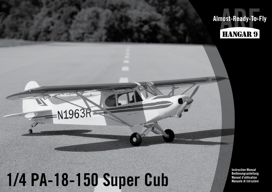 Hangar 9 1/4-Scale PA-18 Super Cub ARF User Manual | 84 pages