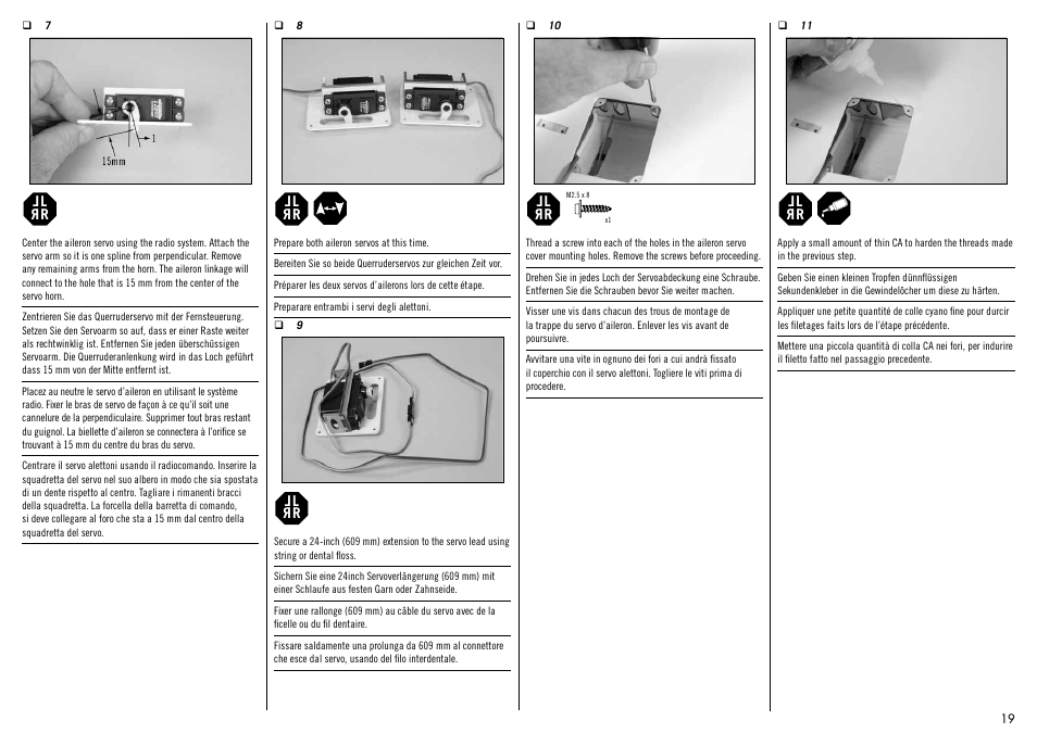 Hangar 9 1/4-Scale PA-18 Super Cub ARF User Manual | Page 19 / 84
