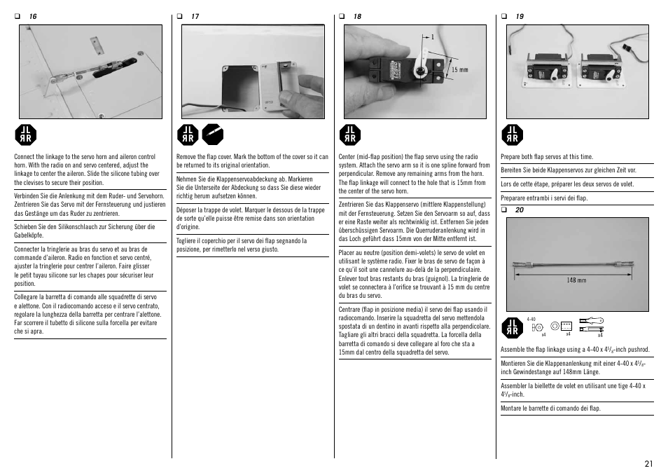 Hangar 9 1/4-Scale PA-18 Super Cub ARF User Manual | Page 21 / 84