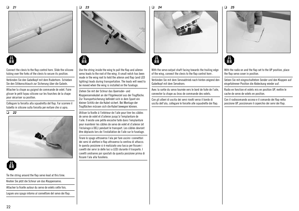 Hangar 9 1/4-Scale PA-18 Super Cub ARF User Manual | Page 22 / 84