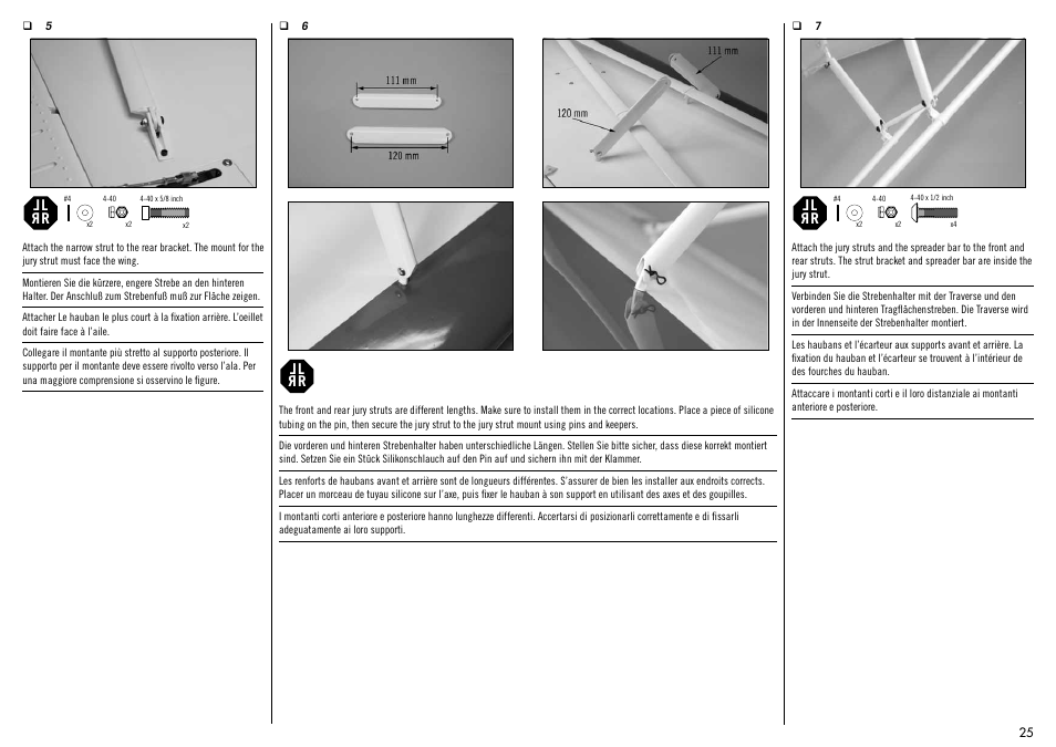 Hangar 9 1/4-Scale PA-18 Super Cub ARF User Manual | Page 25 / 84