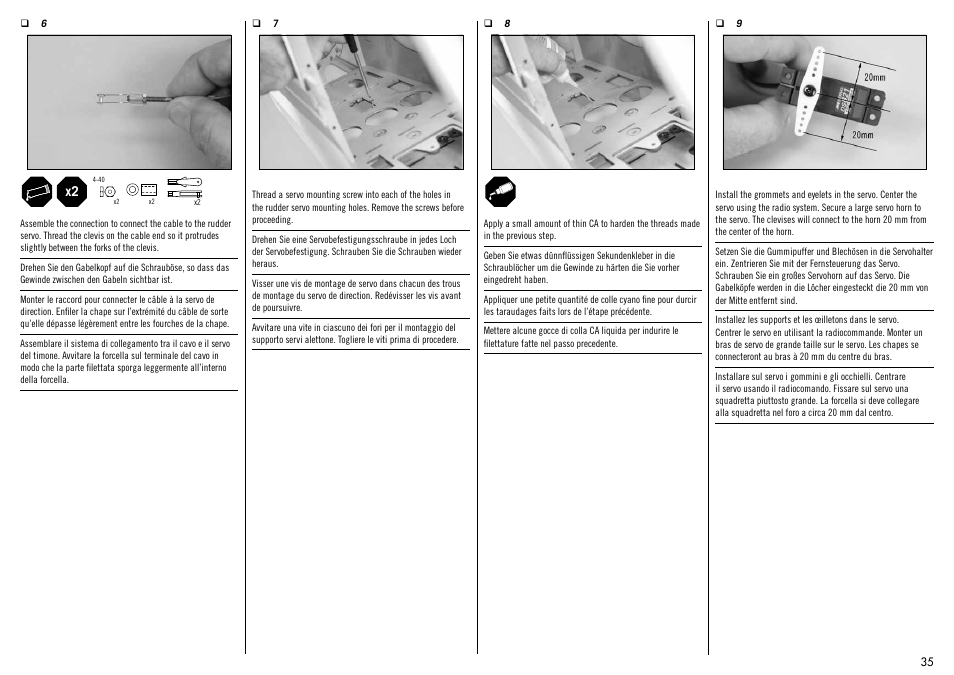 Hangar 9 1/4-Scale PA-18 Super Cub ARF User Manual | Page 35 / 84