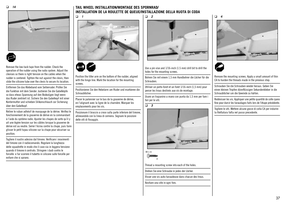 Hangar 9 1/4-Scale PA-18 Super Cub ARF User Manual | Page 37 / 84