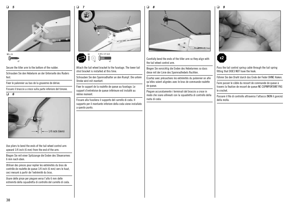 Hangar 9 1/4-Scale PA-18 Super Cub ARF User Manual | Page 38 / 84