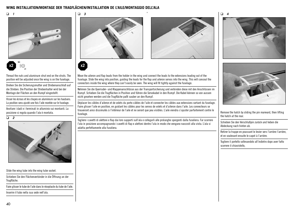 Hangar 9 1/4-Scale PA-18 Super Cub ARF User Manual | Page 40 / 84