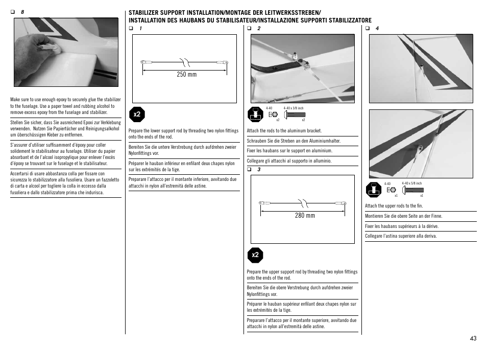 Hangar 9 1/4-Scale PA-18 Super Cub ARF User Manual | Page 43 / 84