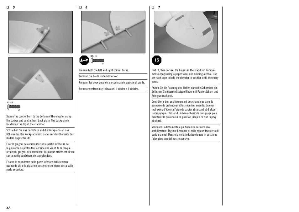 Hangar 9 1/4-Scale PA-18 Super Cub ARF User Manual | Page 46 / 84