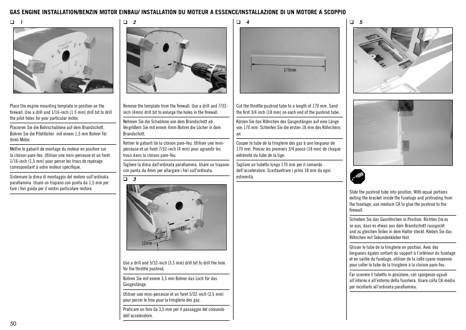 Hangar 9 1/4-Scale PA-18 Super Cub ARF User Manual | Page 50 / 84