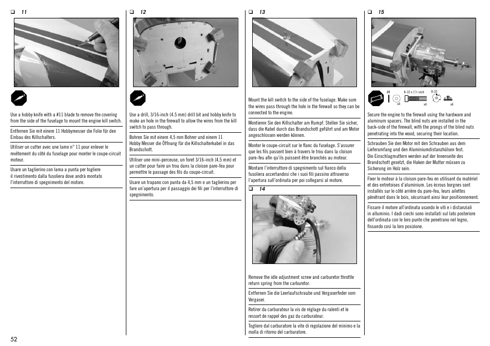 Hangar 9 1/4-Scale PA-18 Super Cub ARF User Manual | Page 52 / 84