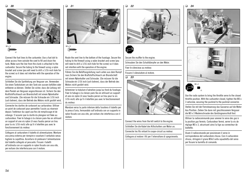 Hangar 9 1/4-Scale PA-18 Super Cub ARF User Manual | Page 54 / 84