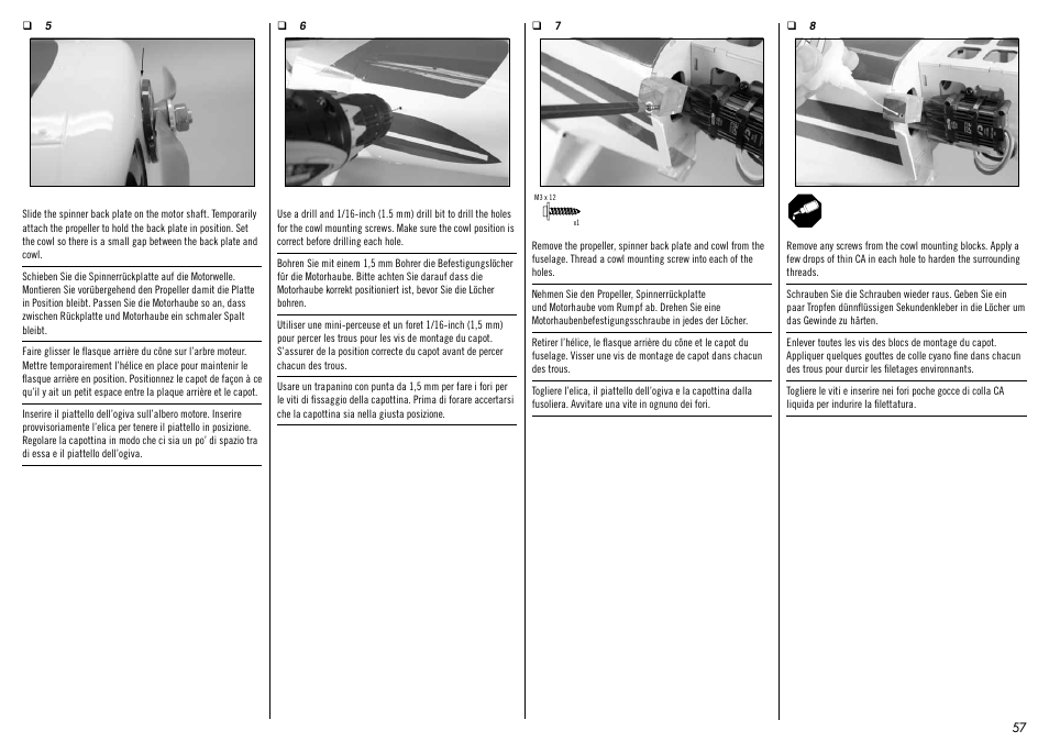 Hangar 9 1/4-Scale PA-18 Super Cub ARF User Manual | Page 57 / 84