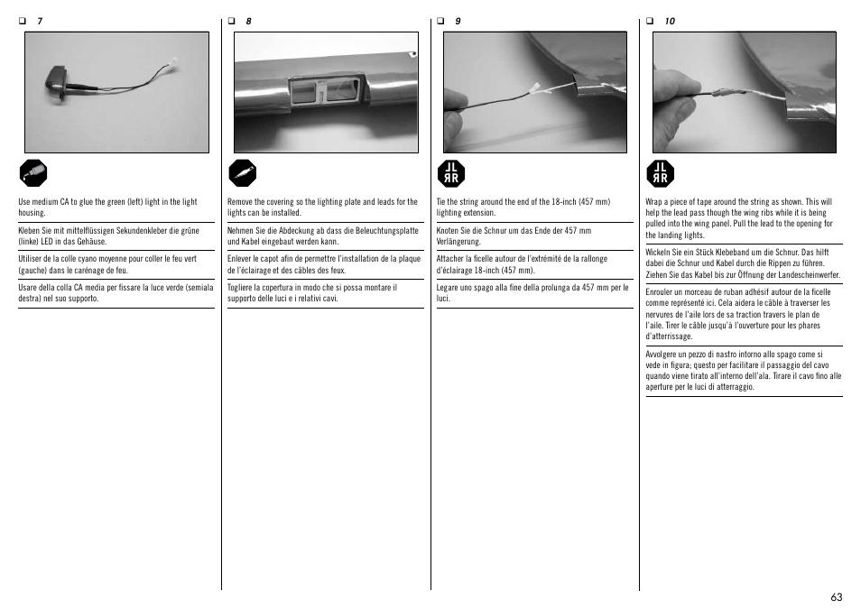 Hangar 9 1/4-Scale PA-18 Super Cub ARF User Manual | Page 63 / 84