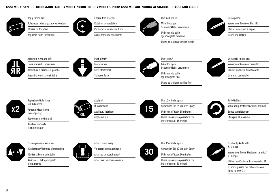 Lr l r x2 | Hangar 9 1/4-Scale PA-18 Super Cub ARF User Manual | Page 8 / 84