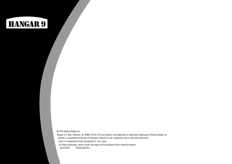 Hangar 9 1/4-Scale PA-18 Super Cub ARF User Manual | Page 84 / 84