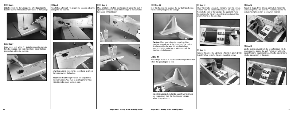 Hangar 9 P-51D Blue Nose 60 ARF User Manual | Page 19 / 37