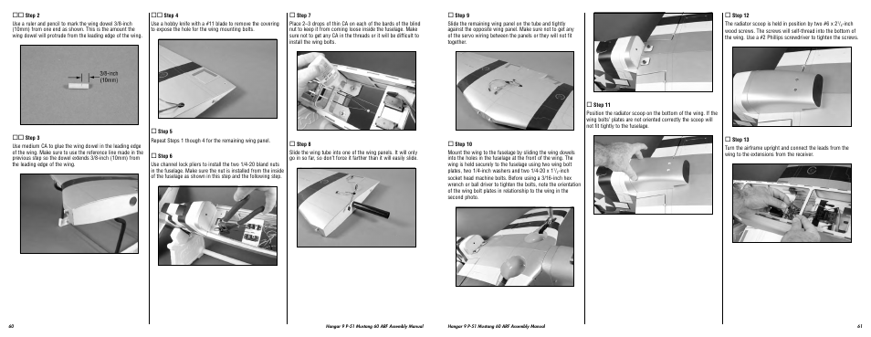 Hangar 9 P-51D Blue Nose 60 ARF User Manual | Page 31 / 37