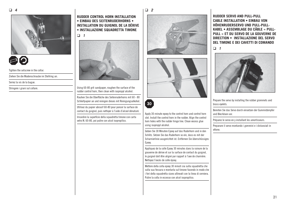 Hangar 9 Inverza 62 (3 boxes) User Manual | Page 21 / 48