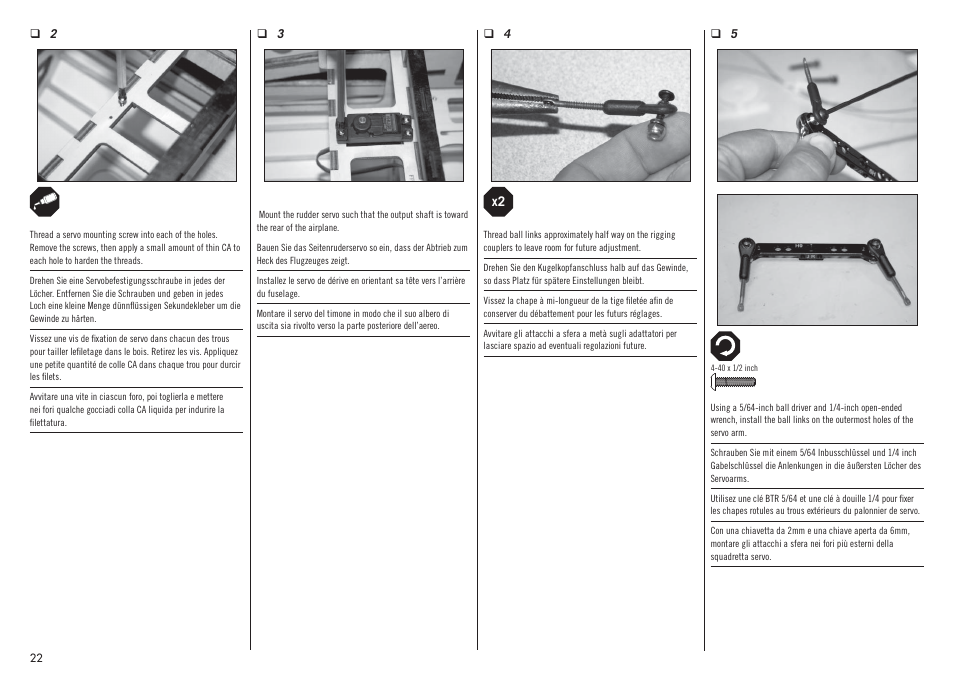 Hangar 9 Inverza 62 (3 boxes) User Manual | Page 22 / 48