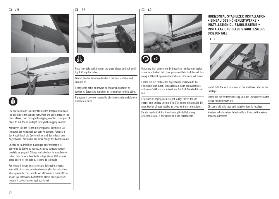 Hangar 9 Inverza 62 (3 boxes) User Manual | Page 24 / 48