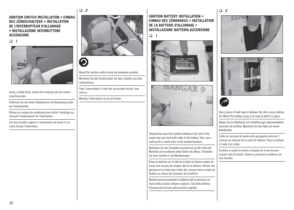 Hangar 9 Inverza 62 (3 boxes) User Manual | Page 32 / 48