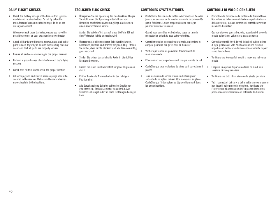 Hangar 9 Inverza 62 (3 boxes) User Manual | Page 40 / 48