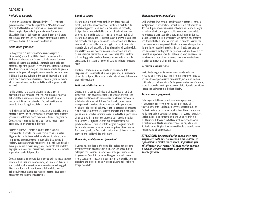 Hangar 9 Inverza 62 (3 boxes) User Manual | Page 44 / 48