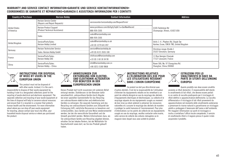 Hangar 9 Inverza 62 (3 boxes) User Manual | Page 45 / 48