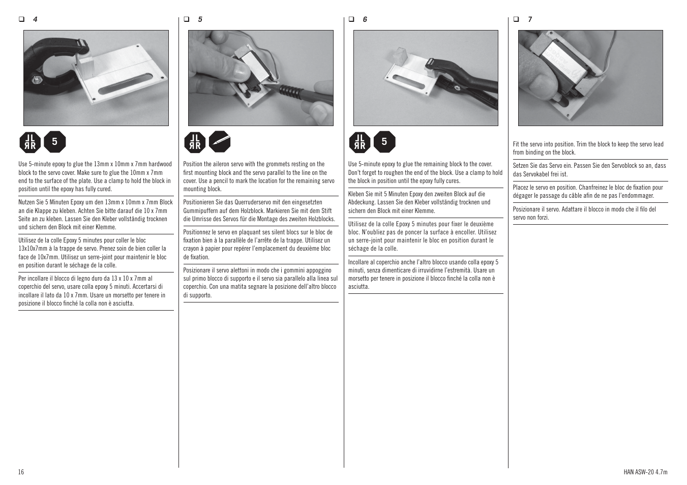 Hangar 9 ASW 20 4.7m ARF (2 boxes) User Manual | Page 16 / 68