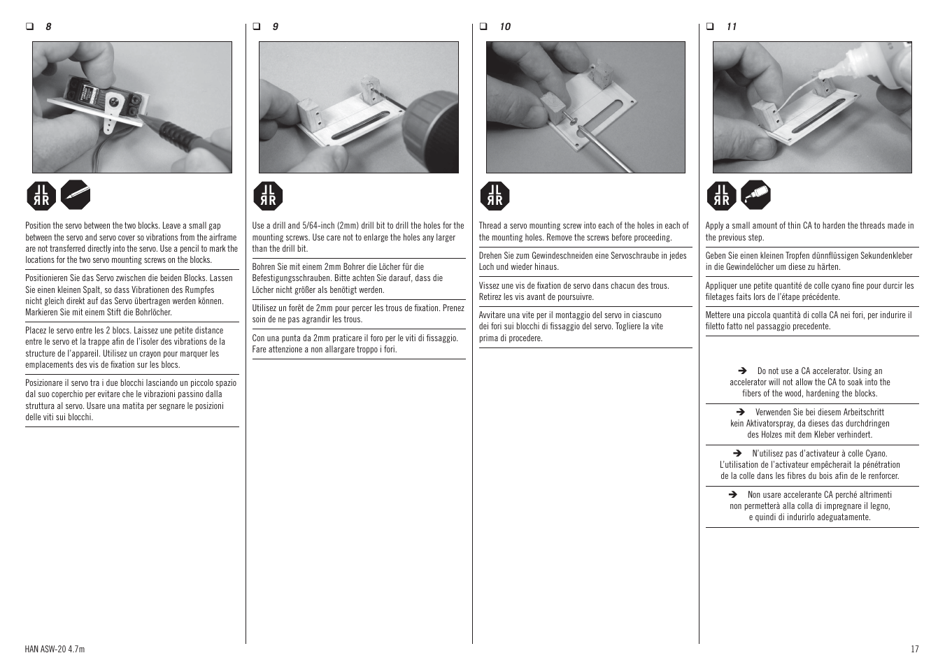 Lr l r | Hangar 9 ASW 20 4.7m ARF (2 boxes) User Manual | Page 17 / 68