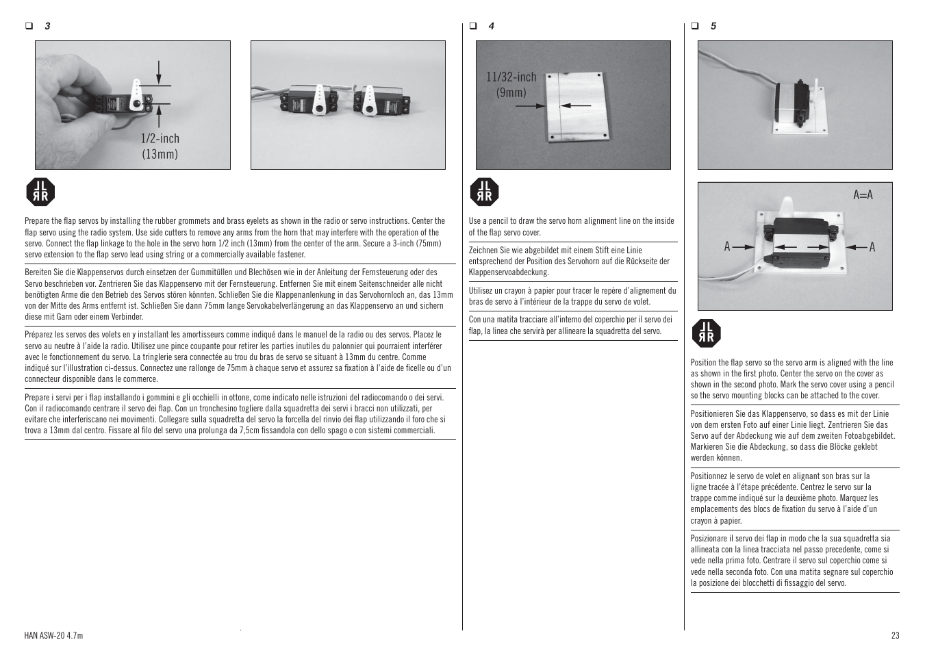 Hangar 9 ASW 20 4.7m ARF (2 boxes) User Manual | Page 23 / 68