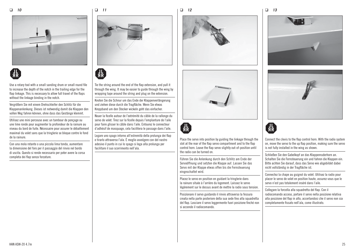 Hangar 9 ASW 20 4.7m ARF (2 boxes) User Manual | Page 25 / 68