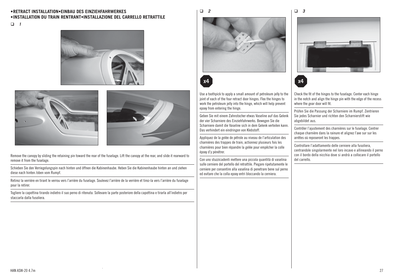 Hangar 9 ASW 20 4.7m ARF (2 boxes) User Manual | Page 27 / 68